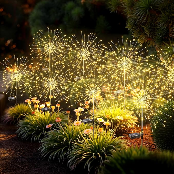 Solar Lights Outdoor, 120LED 8 Pack Fairy Garden Lights Decor by Suncket