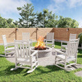HDPE Rocking Chair Outdoor Set of 6 by Garvee