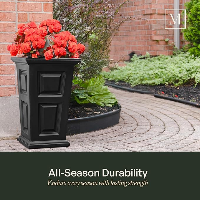 Mayne Wyndham 24-Inch Tall Planter – Self-Watering, Weather-Resistant Planter - Image 4