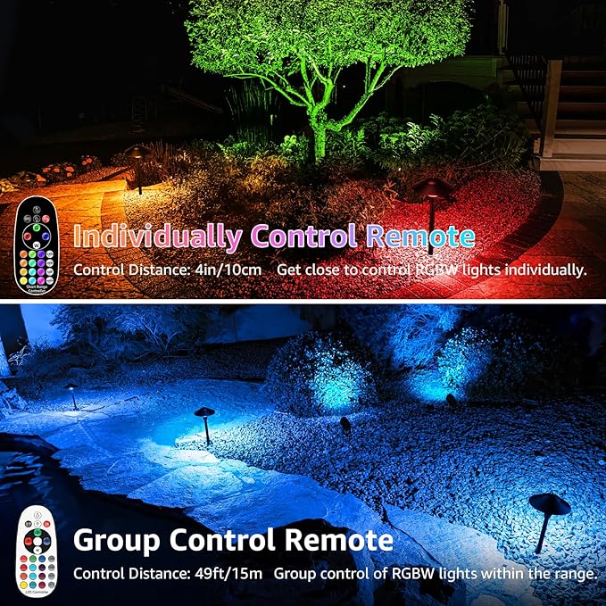SUNVIE RGBW Landscape Lighting Kit 12V Low Voltage Landscape Lighting - Image 3