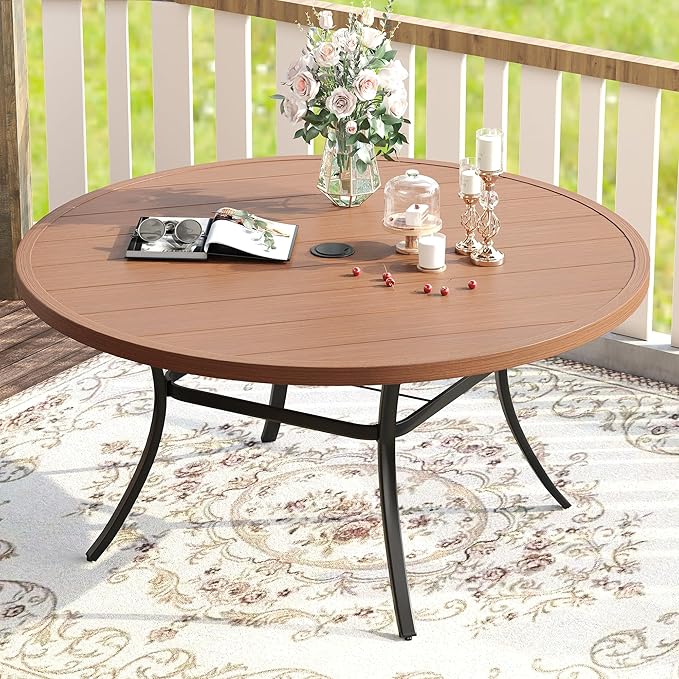 VICLLAX 53" Outdoor Round Patio Table - Image 2