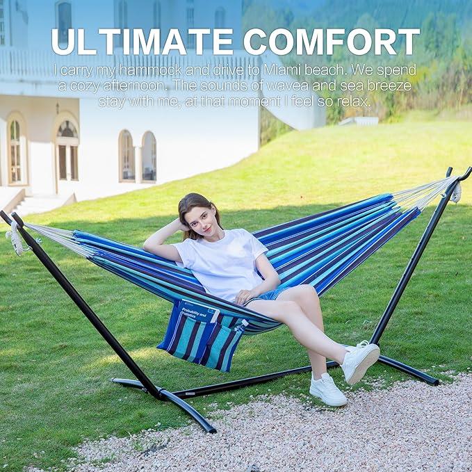 PNAEUT Double Hammocks with Stand - Image 2