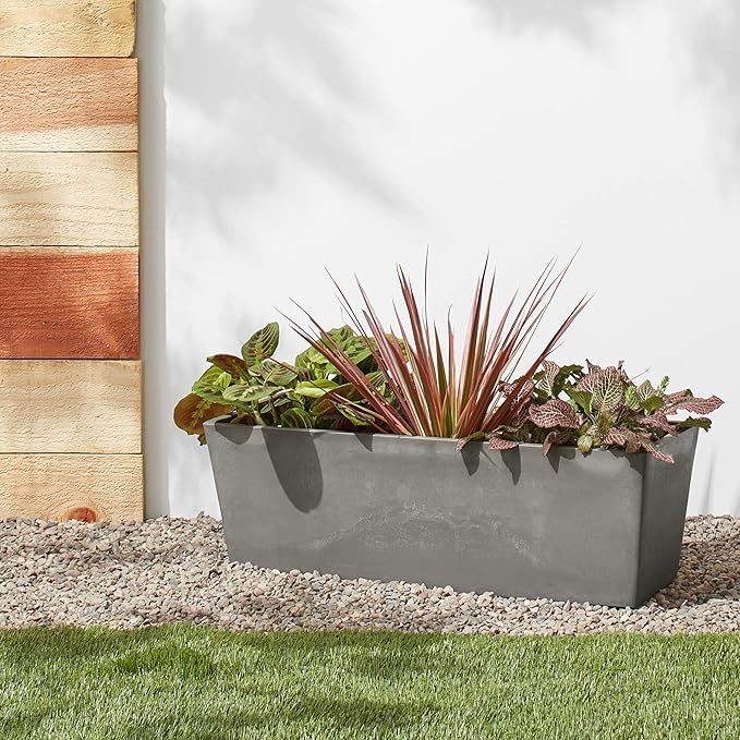 Arcadia Garden Products U65CT Plastic/Stone/Wood Composite Simplicity Window Box - Image 9