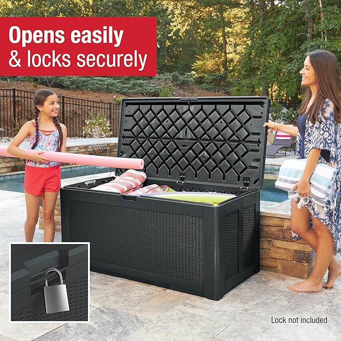 Rubbermaid Extra Large Resin Outdoor Storage Deck Box, Weather Resistant - Image 5