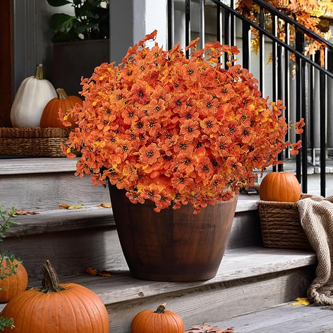 Artificial Fall Flowers Outdoor Fake Mums - Image 8