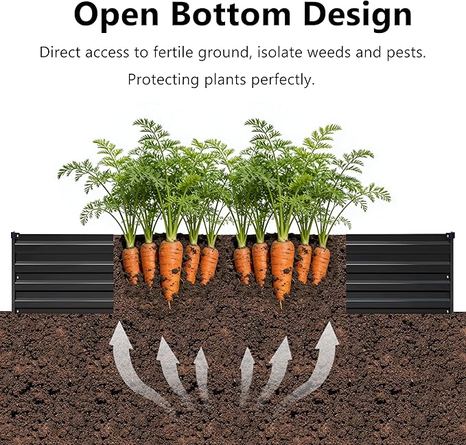 4x3x1 ft Galvanized Raised Garden Bed, Outdoor Planter Box Metal Patio Kit - Image 4