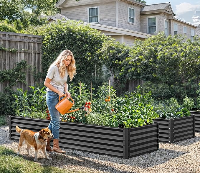 YITAHOME 72x36x18 in 2pcs Galvanized Raised Garden Bed Kit, Large Metal Planter - Image 2