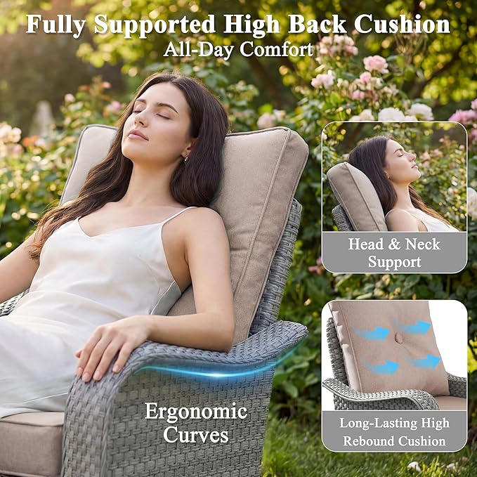 2-Seat Modern Patio Furniture Set - Image 2