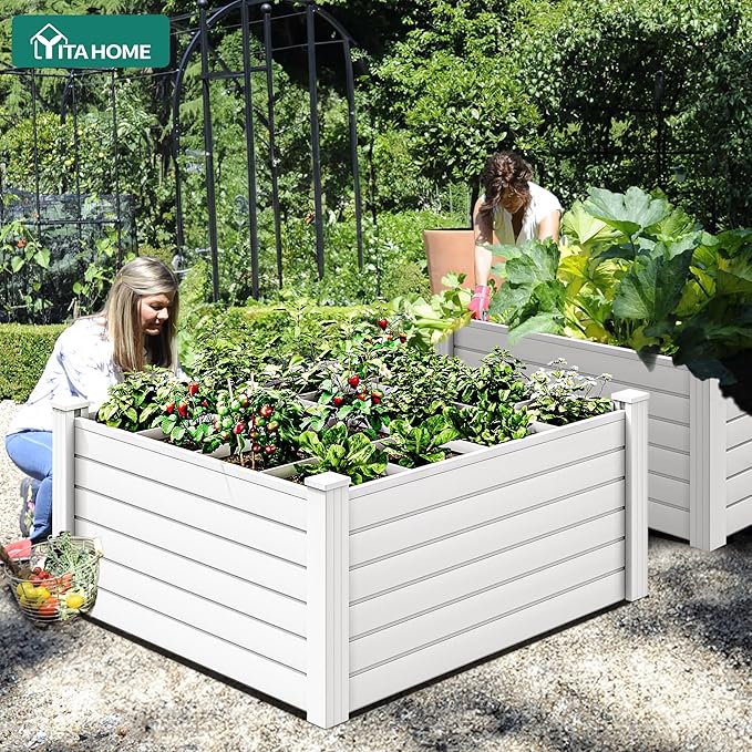 YITAHOME 48x48x24 in Plastic Raised Garden Bed 2pcs - Image 9