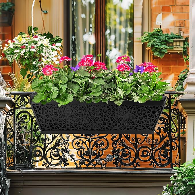 Adnee 4 Pcs 24 Inch Fabric Plant Window Box Liners-Rectangular Non-Woven - Image 7