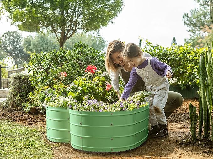 Plant & Plot Galvanized Raised Garden Beds Outdoor // Planter Raised Beds - Image 2