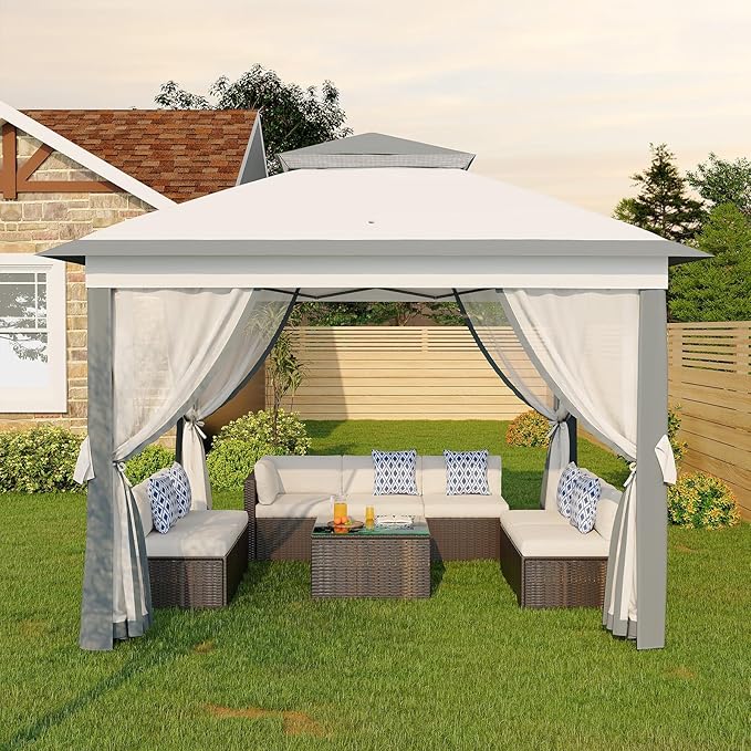 11'x11 Pop-Up Gazebo, Instant Outdoor Canopy Tent by GarveeLife