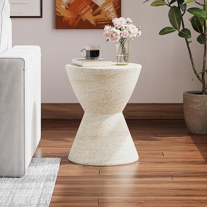 Christopher Knight Home Outdoor Side Table, Hourglass Shape Side Table - Image 4