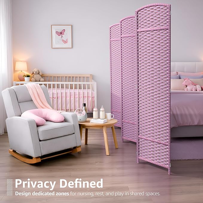 Sorbus 6-Panel Black Room Divider - Image 6