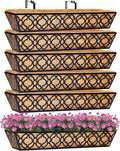 6pcs 30 Inch Window Deck with Coco Liner, Metal Hanging Flower Planter Window by LAWYAMAI