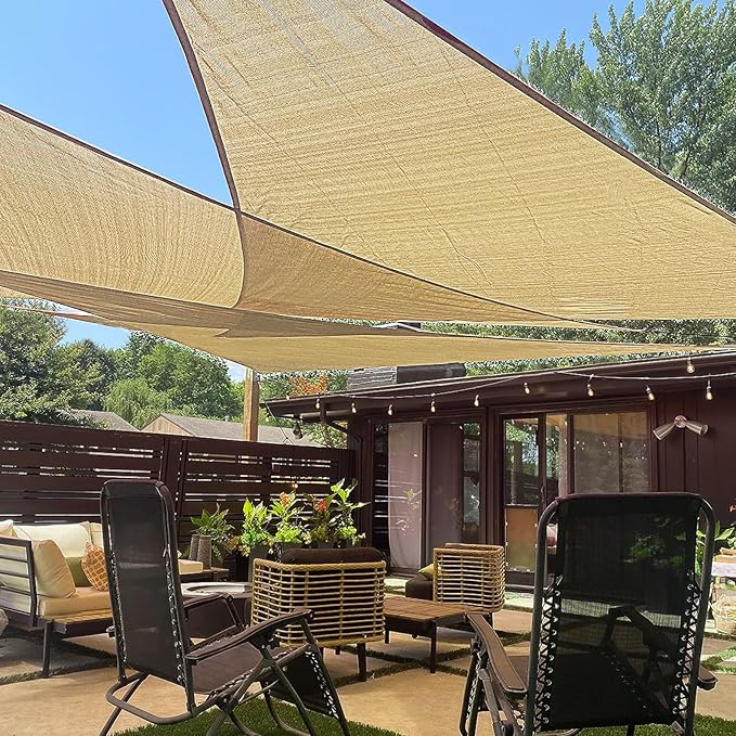 LOVE STORY 20' x 20' x 20' Triangle Sand Sun Shade Sail Canopy UV Block by LOVESTORY
