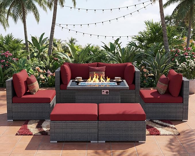 NICESOUL 7 Piece Oversized Patio Furniture Sofa Set - Image 2
