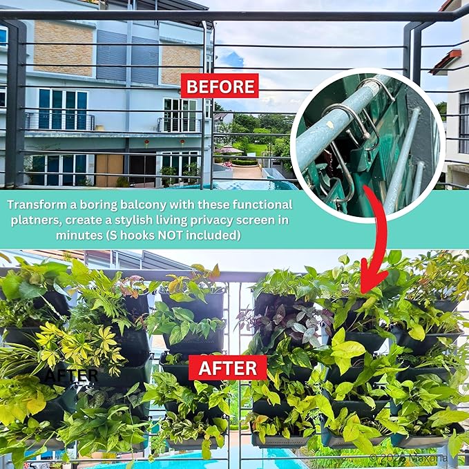 Maxona Black Color Vertical Garden Planter - Image 4