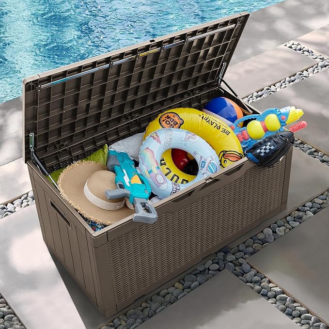 Greesum 100 Gallon Resin Patio Storage Box - Image 4