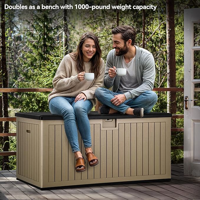 YITAHOME XXL 230 Gallon Large Deck Box, Outdoor Storage - Image 4