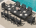 SERWALL 9-Piece Outdoor Dining Set, All Weather HDPE Outdoor Furniture Set by SERWALL
