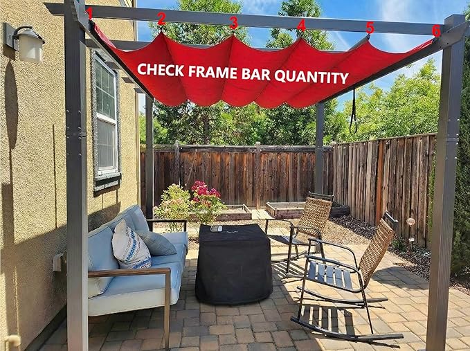 Pergola Shade Cover Replacement Canopy Top Compatible - Image 2