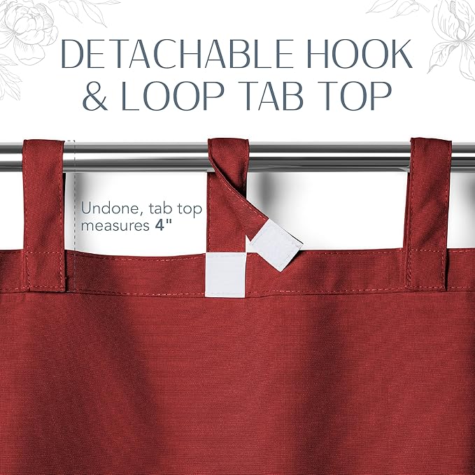 Elrene Home Fashions Matine Weatherproof Tab-Top Indoor/Outdoor Solid Color - Image 6