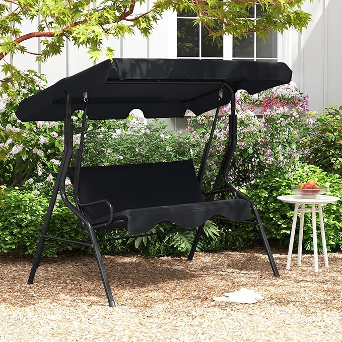 Tangkula 3 Person Porch Swing, Patio Swing - Image 2