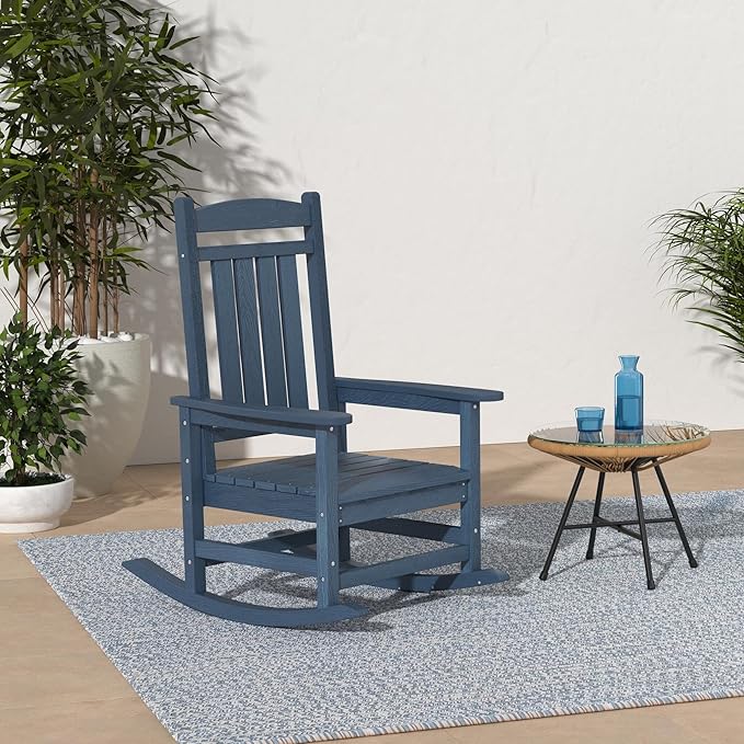 KINGYES HDPE Rocking Chairs Outdoor, Patio Rocking Chairs - Image 2