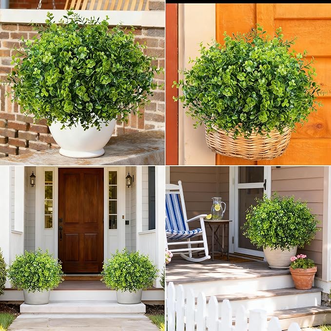 Artificial Faux Outdoor Plants for Spring Summer Decoration, 12 Bundles Fake - Image 8