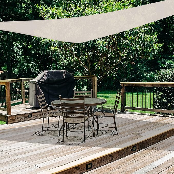 AsterOutdoor Sun Shade Sail Triangle 10' x 10' x 10' UV Block Canopy - Image 5