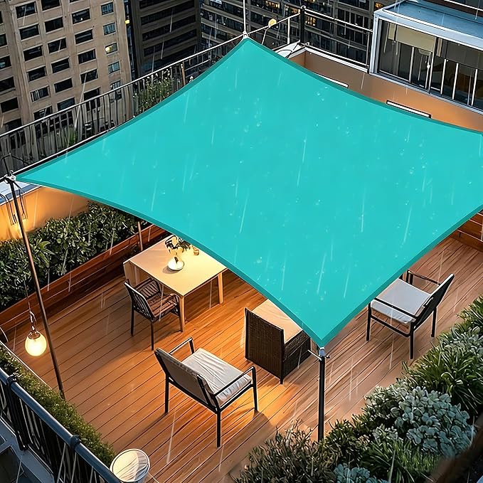Artpuch Waterproof Sun Shade Sail, UV Resistant Rain Canopy, Curved Edges Shade by Artpuch