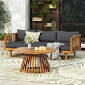 Merax Outdoor Acacia Wood Conversation Set by Merax