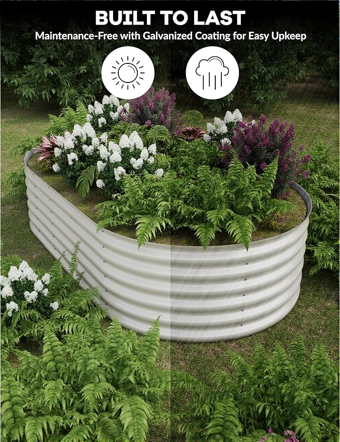 GarveeLife 8x4x1.5 ft Galvanized Raised Garden Bed - Image 5