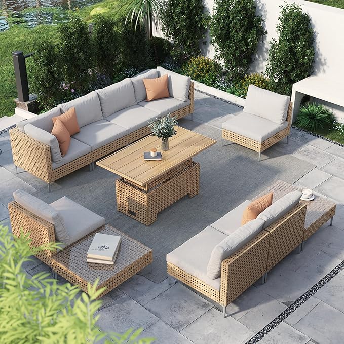 Grand patio 11-Piece Wicker Patio Furniture Set by GrandPatio