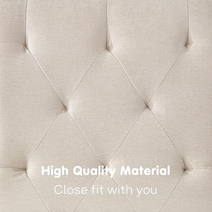 Tufted Soft Chaise Lounge Indoor, Linen Rivets Chaise Lounge Chair - Image 7