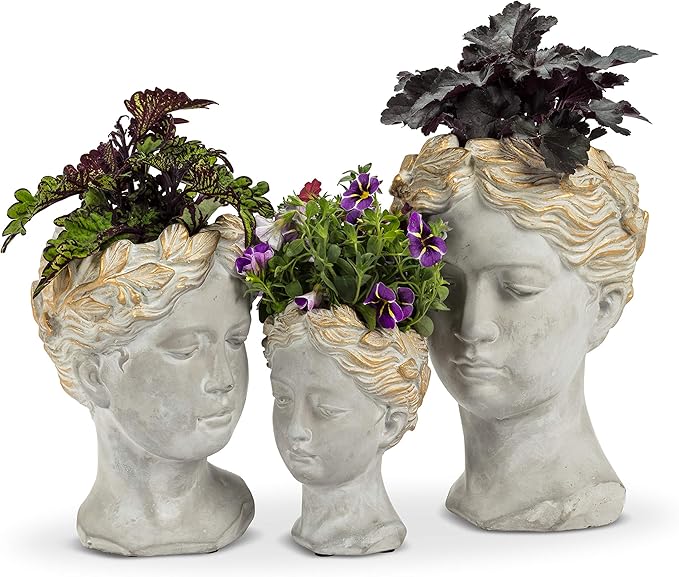 Abbott Collection Aphrodite Head Planter – Extra Small Indoor and Outdoor - Image 3