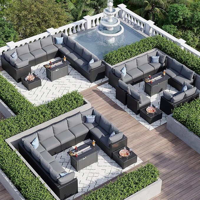 Aoxun 15 Piece Patio Furniture Set - Image 6