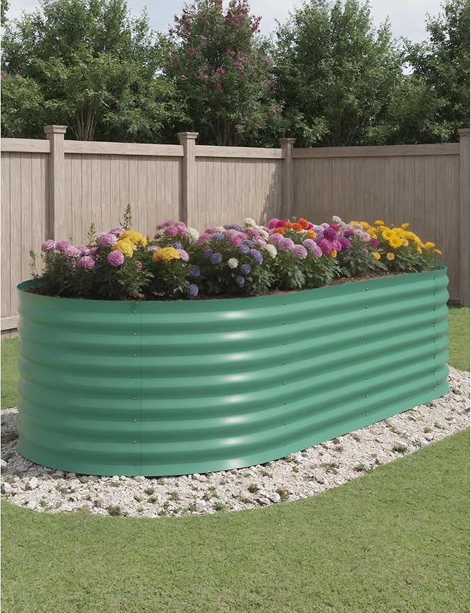GarveeLife 8x4x2 ft Galvanized Raised Garden Bed by GarveeLife