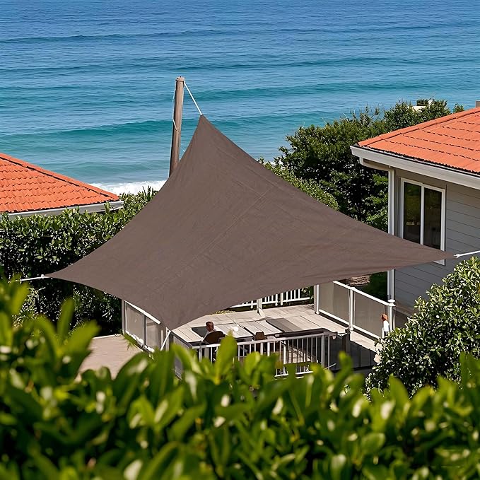 Tronssien Rectangle 12'x16' Sun Shade Sail, 95% UV Blockage Canopy Awning by Tronssien