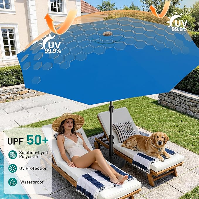 AreShark 9 FT Patio Umbrella for Outdoor, Outdoor Table Umbrella - Image 4