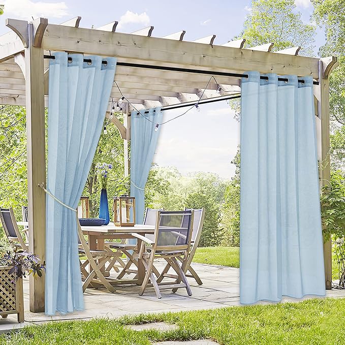 RYB HOME Outdoor Sheer Curtains by RYBHOME