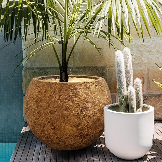 17 H x 21" Dia Round Fiberstone Planter - Image 7