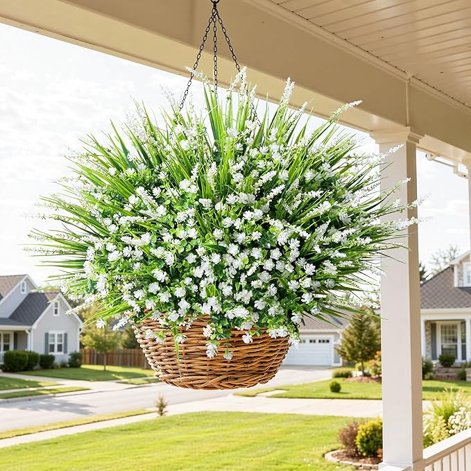 HyeFlora 20 Bundles Artificial Fake Outdoor Plants Flowers - Image 8