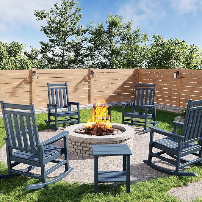 GarveeLife Poly Lumber Rocking Chair Outdoor Set of 4 by GarveeLife