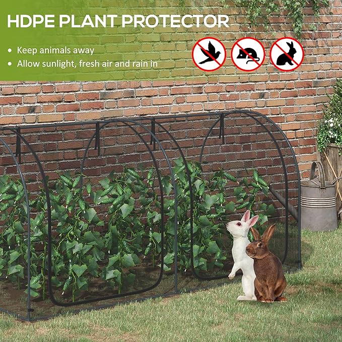 Outsunny 8' x 4' Crop Cage, Plant Protection Tent - Image 4