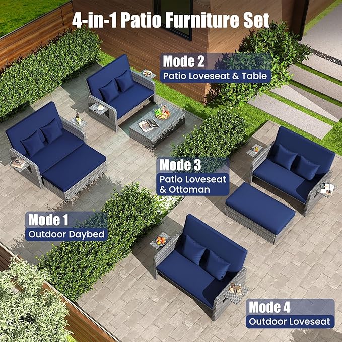 Tangkula Patio Rattan Daybed - Image 3