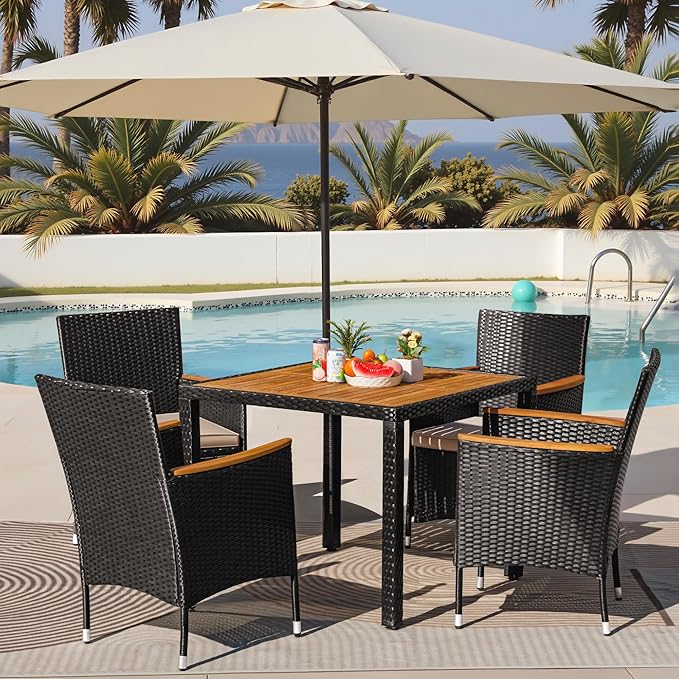 Greesum 5 Pieces Outdoor Patio Dining Set, Conversation Sets - Image 2