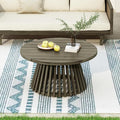 Merax Patio Outdoor Acacia Wood Round Coffee Table by Merax