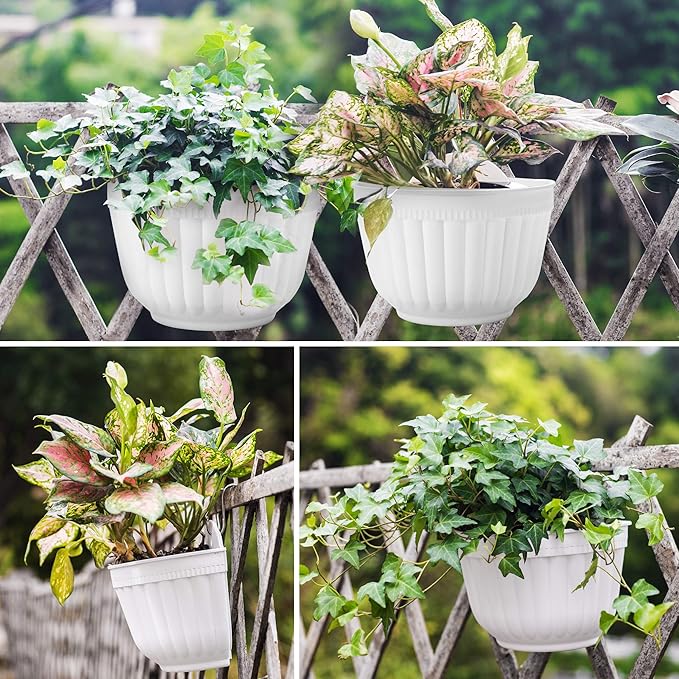 ORIMERC 6 Pcs Plastic Large Wall Plant Pots Vertical Garden Living Wall Mounted - Image 5